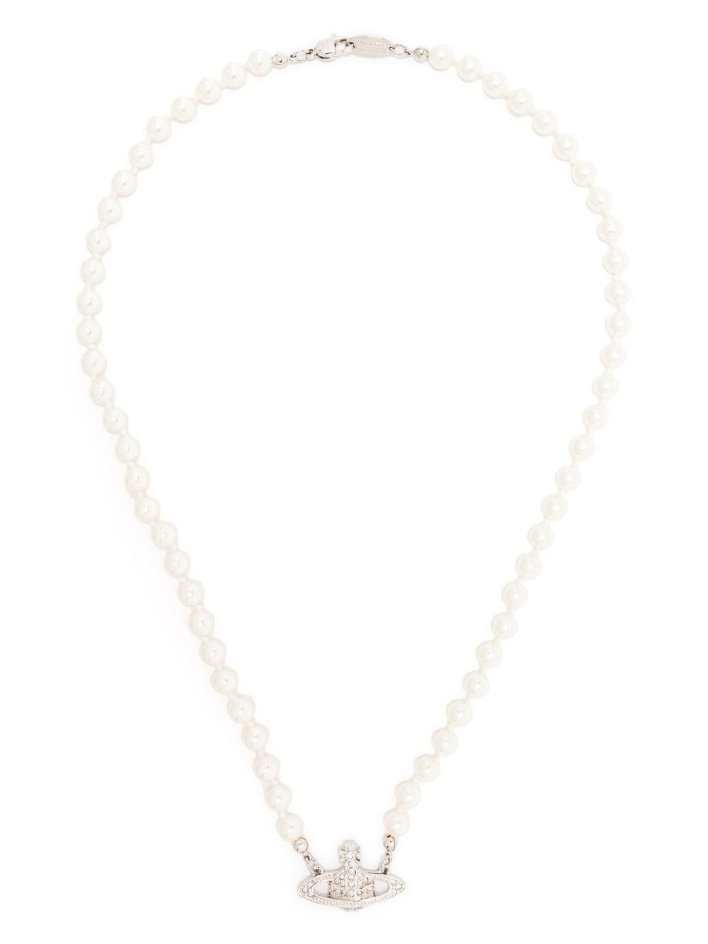 Vivienne Westwood｜FASHION PROPS (63010100 02P104) orb necklace man platinum in brass - VIVIENNE WESTWOOD - d — 2